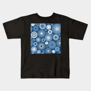 white circles on classic blue Kids T-Shirt